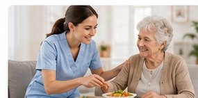 Assistenza durante un'attività quotidiana a casa